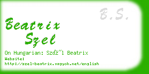 beatrix szel business card